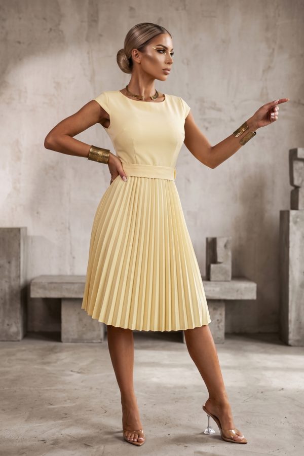 Yellow Daydress in Day Dresses with Spandex and Polyester