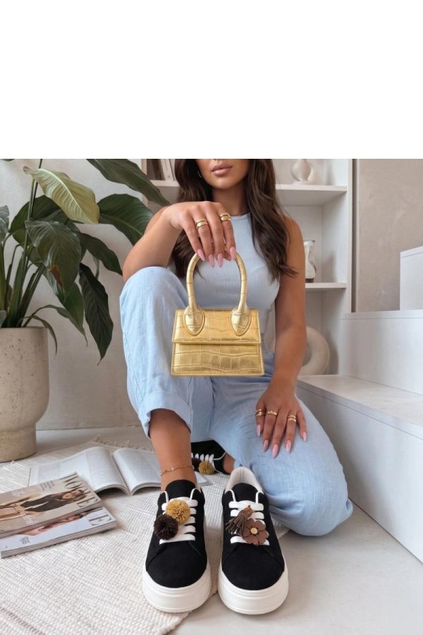 Black Platform Sneakers...Fabric, Footbed and Platform Height