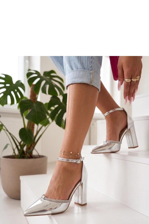 Grey Block Heel Pumps....Fabric, Footbed and Heel Height
