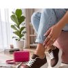 Brown Platform Sneakers...Fabric, Footbed and Platform Height