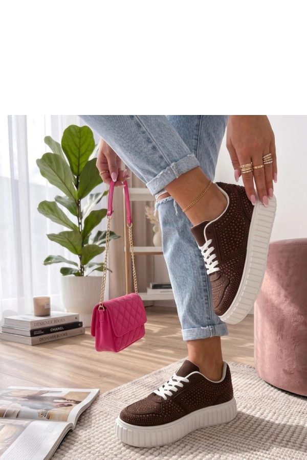 Brown Platform Sneakers...Fabric, Footbed and Platform Height