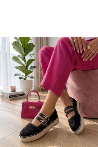 Black Espadrille....Fabric, Footbed and Platform Height
