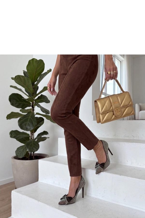 Black High Heels in High Heels with Fabric, Footbed and Heel Height
