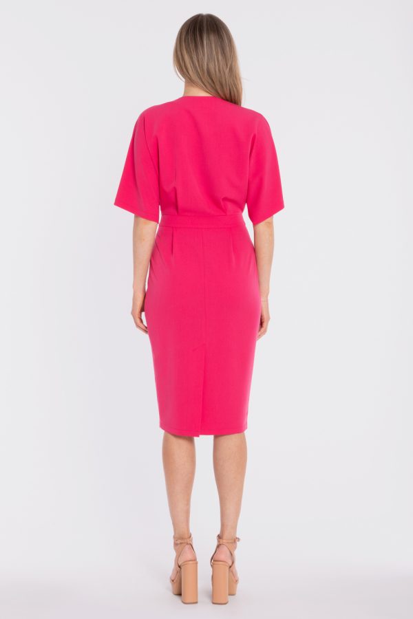Pink Daydress in Day Dresses with Spandex, Polyester and Viscose