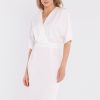 Beige Daydress in Day Dresses with Spandex, Polyester and Viscose