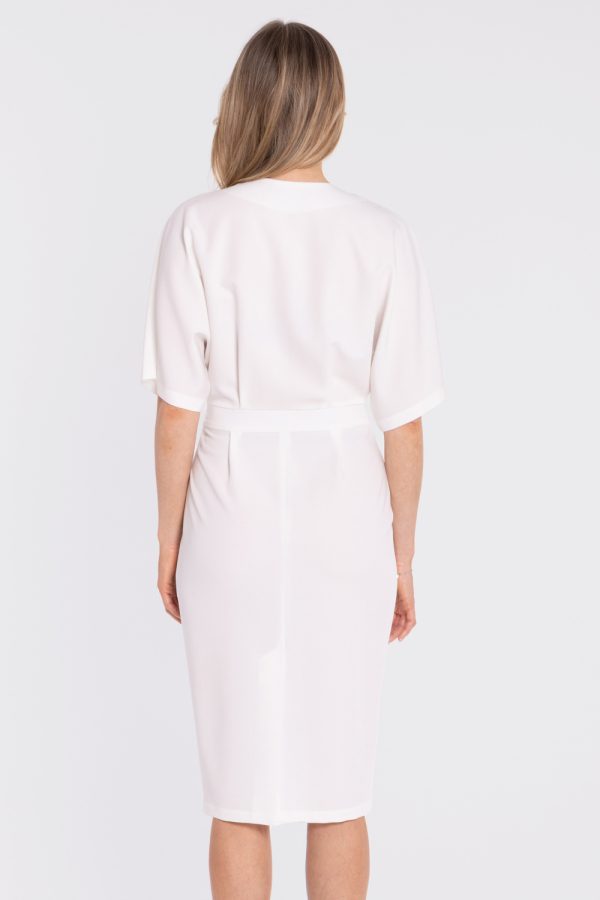 Beige Daydress in Day Dresses with Spandex, Polyester and Viscose