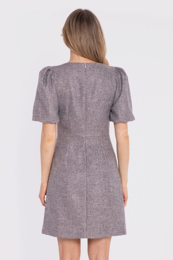 Grey Daydress in Day Dresses with Polyester, Rayon and Spandex