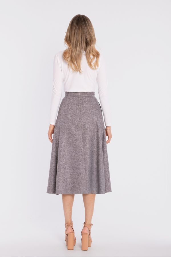 Grey Skirt in Skirts with Polyester, Rayon and Spandex
