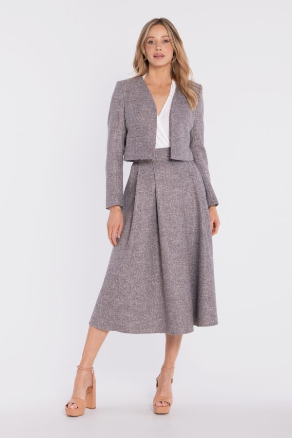 Grey Skirt in Skirts with Polyester, Rayon and Spandex