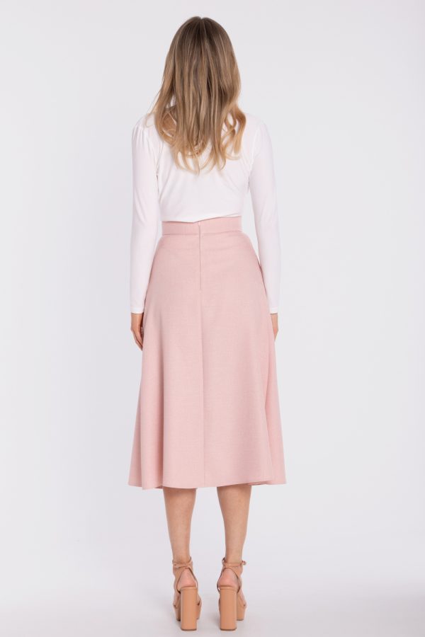 Pink Skirt in Skirts with Polyester, Rayon and Spandex