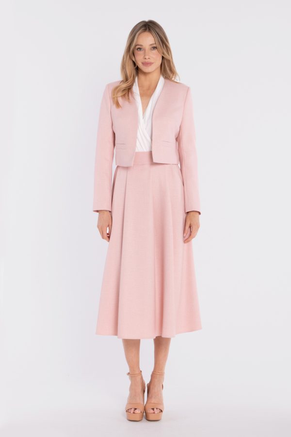 Pink Skirt in Skirts with Polyester, Rayon and Spandex