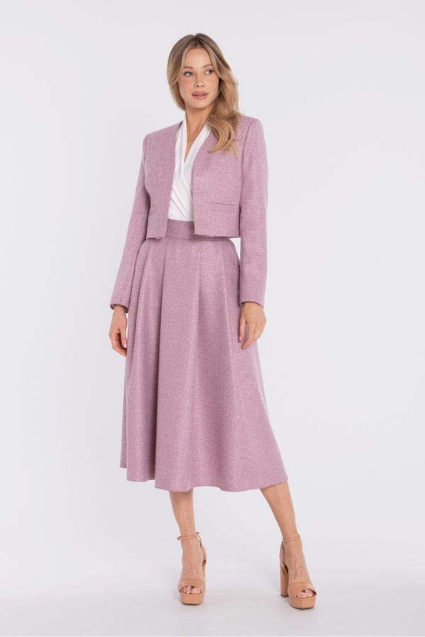 Pink Jacket in Jackets, Vests For Women with Polyester, Rayon and Spandex