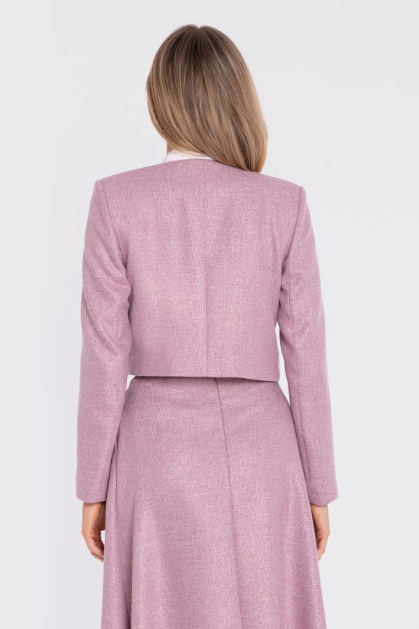 Pink Jacket in Jackets, Vests For Women with Polyester, Rayon and Spandex