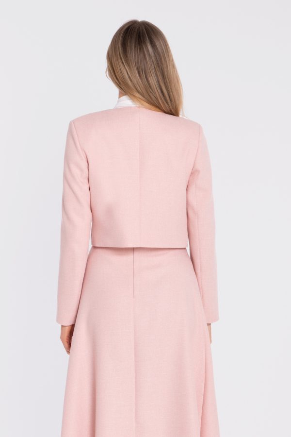 Pink Jacket in Jackets, Vests For Women with Polyester, Rayon and Spandex