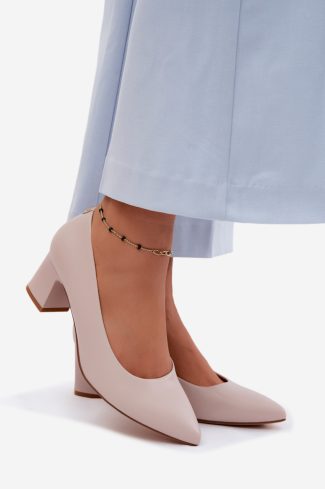 grey Block heel pumps model 227799 Step in style