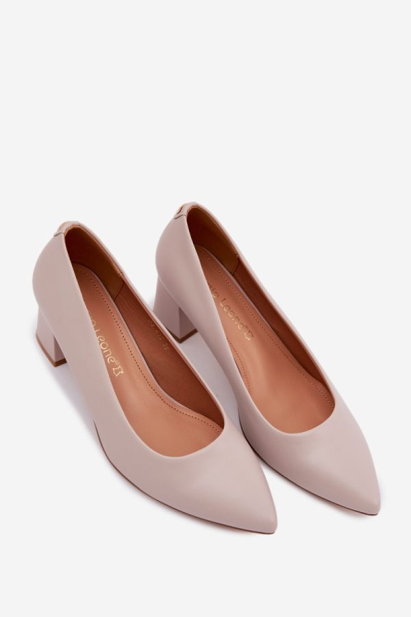 grey Block heel pumps model 227799 Step in style