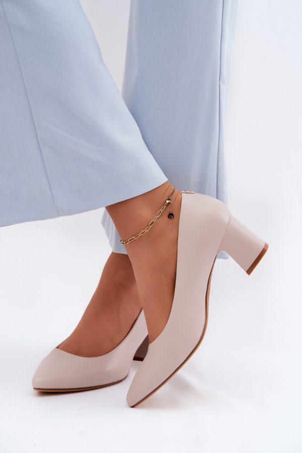 grey Block heel pumps model 227799 Step in style