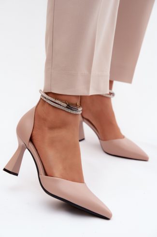 beige Block heel pumps model 227802 Step in style