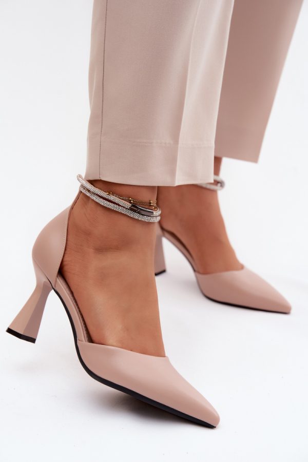 beige Block heel pumps model 227802 Step in style