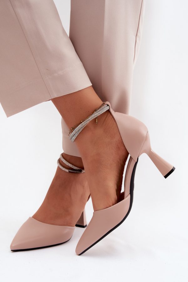 beige Block heel pumps model 227802 Step in style