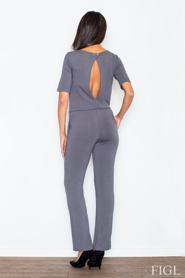 Grey Suit in Playsuits For Women with Spandex and Viscose