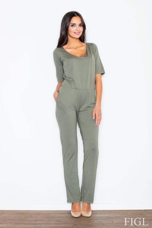 Green Suit in Playsuits For Women with Spandex and Viscose