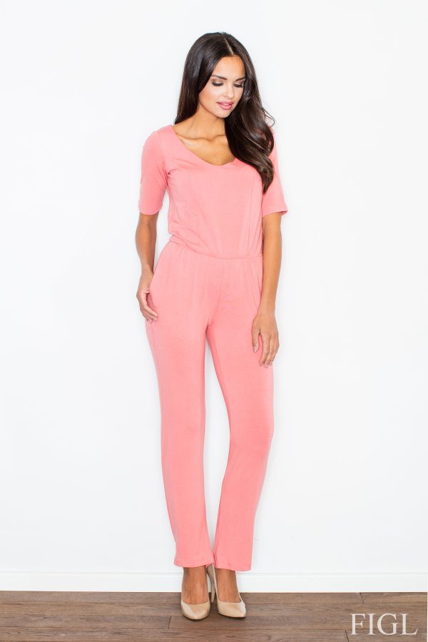 Pink Suit in Playsuits For Women with Spandex and Viscose