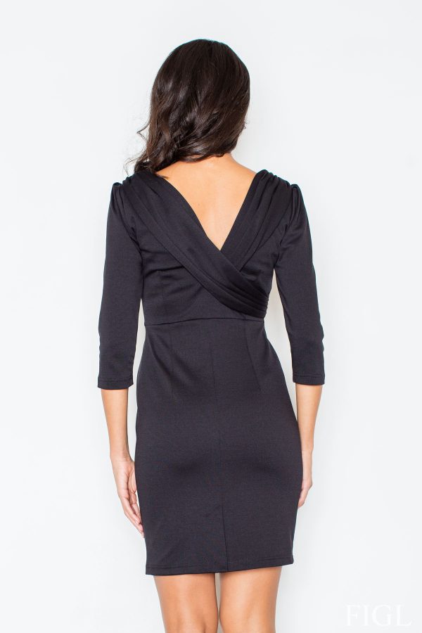 Black Daydress in Day Dresses with Spandex, Polyester and Viscose
