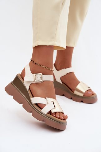 1125197.jpg Beige Buskin in Sandals & Flip-Flops For Women with Fabric, Footbed and Heel Height