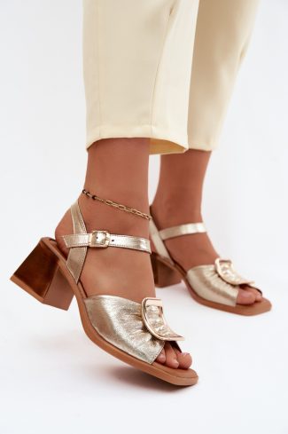 yellow Heel sandals model 227902 Step in style