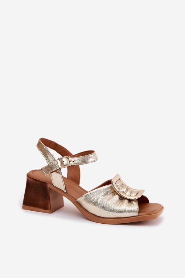 yellow Heel sandals model 227902 Step in style