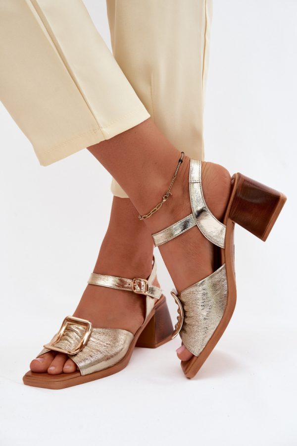 yellow Heel sandals model 227902 Step in style