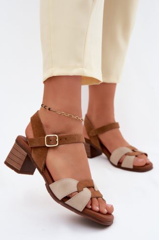 beige Heel sandals model 227910 Step in style