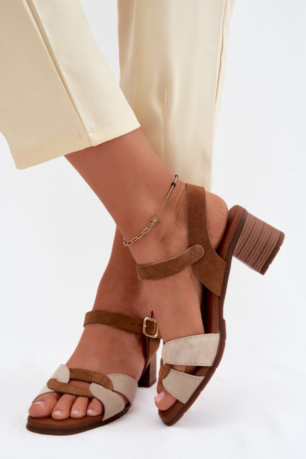beige Heel sandals model 227910 Step in style