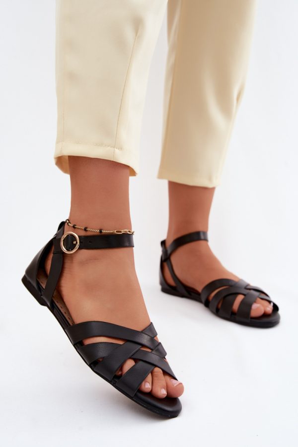 Black Sandals in Sandals & Flip-Flops For Women with Fabric and Footbed