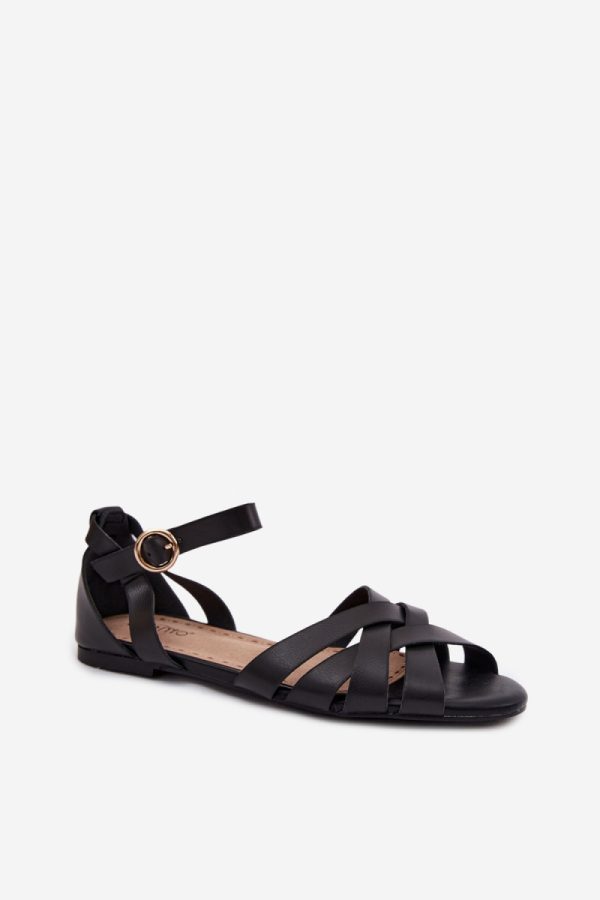 Black Sandals in Sandals & Flip-Flops For Women with Fabric and Footbed