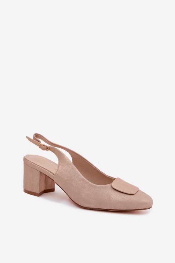 pink Heel sandals model 227918 Step in style