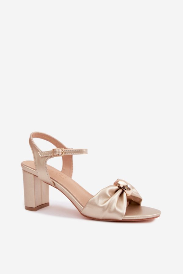 yellow Heel sandals model 227921 Step in style