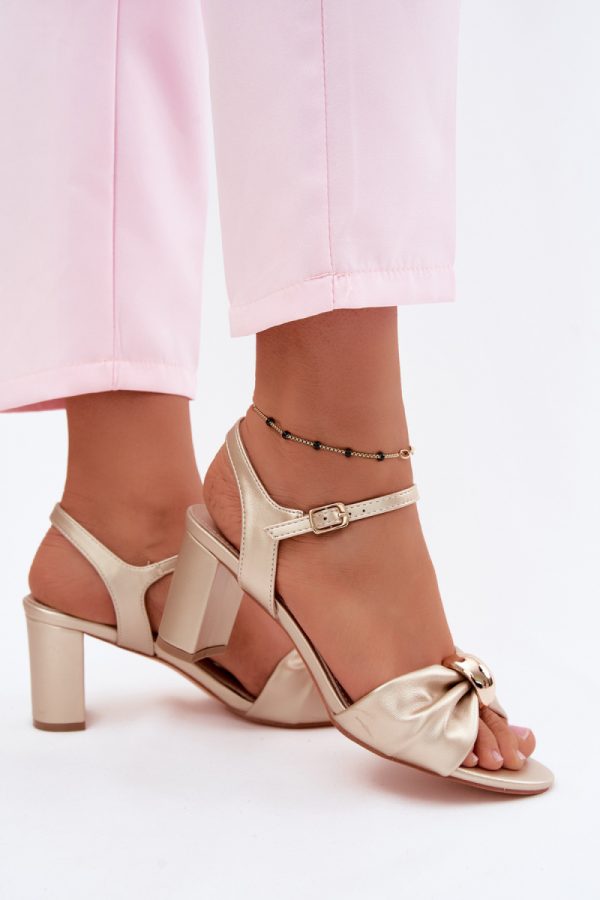 yellow Heel sandals model 227921 Step in style