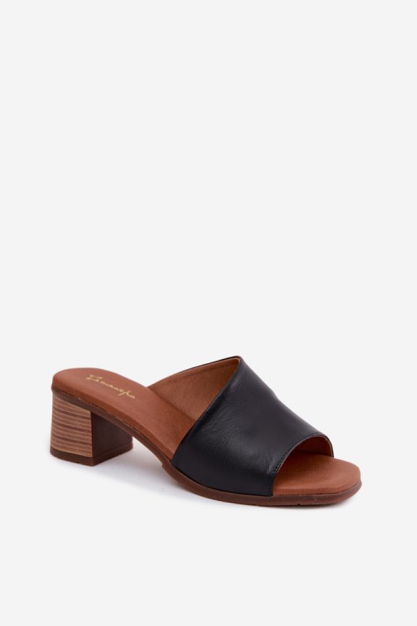 black Heeled sandals model 227928 Step in style