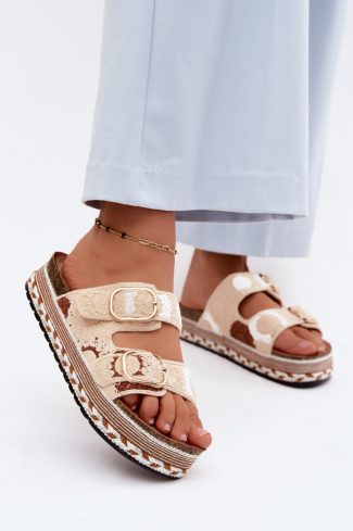 1125301 beige Platform sandals model 227935 Step in style