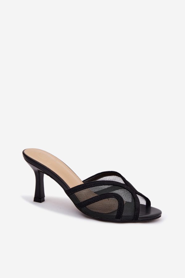 black Heeled sandals model 227937 Step in style