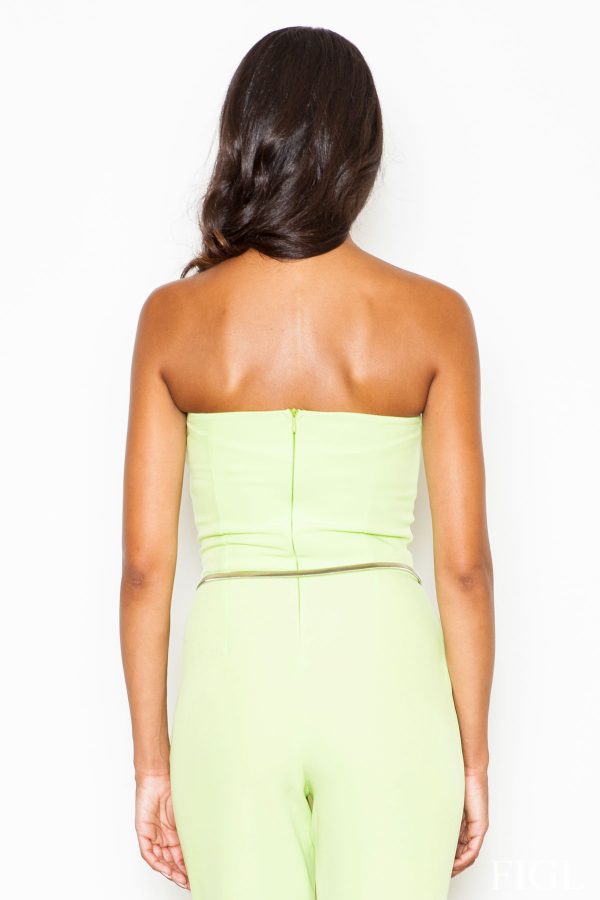 Green Suit in Playsuits For Women with Spandex and Polyester