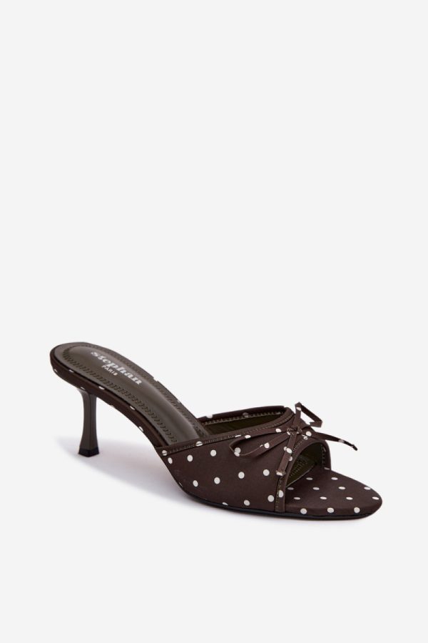green Heeled sandals model 227939 Step in style