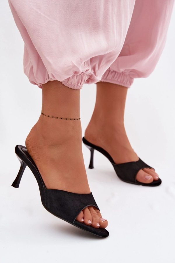 black Heeled sandals model 227944 Step in style