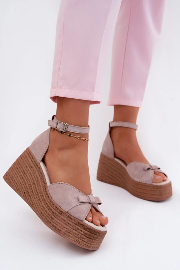 Grey Buskin....Fabric, Footbed and Heel Height