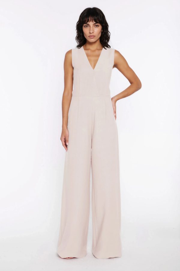 Beige Suit in Playsuits For Women with Nylon and Rayon