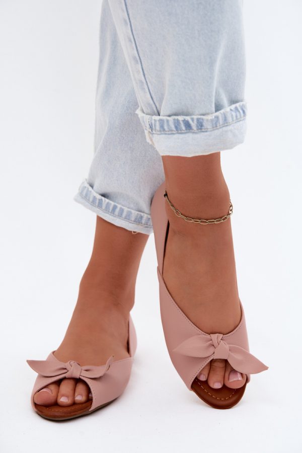 Pink Ballet Flats in Ballet Flats, Ballet Pumps For Women with Fabric, Footbed and Upper Height