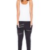 Black Women Trousers in Women`s Tracksuit Bottoms, Sports Pants with Cotton and Spandex