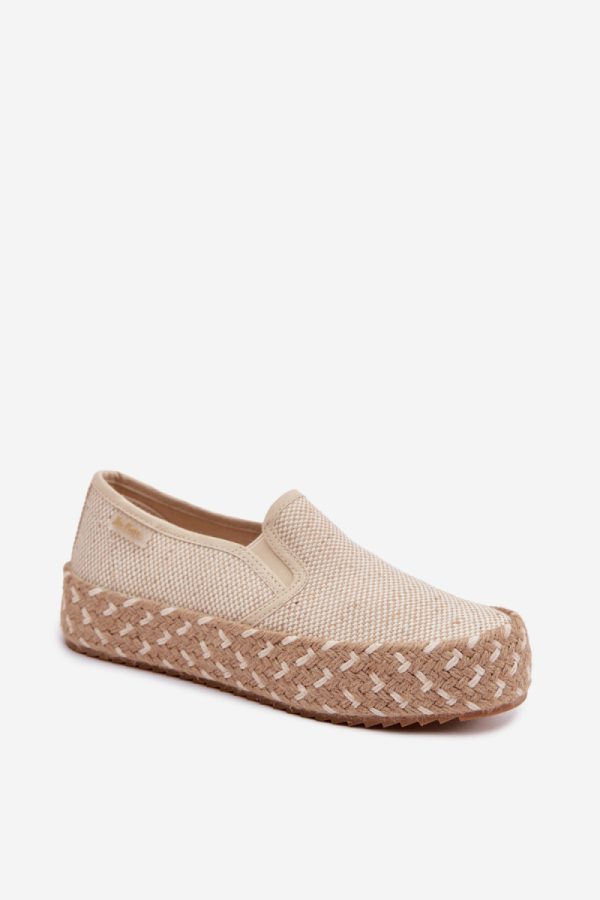 Beige Espadrille in Ballet Flats, Ballet Pumps For Women with Fabric, Footbed, Upper Height and Platform Height